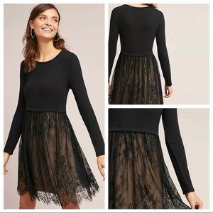 Anthropologie Layered Lacework Dress - EUC Size L